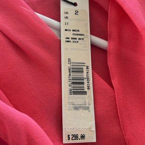 ELIE TAHARI DRESS PINK BRIA 100% SILK SLEEVELESS SIZE 2 NWT - Picture 10 of 10